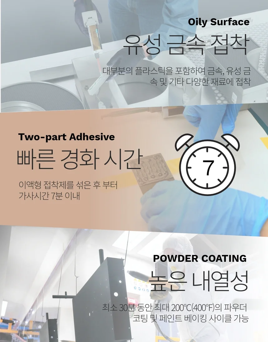 DP8407 3MDP8407 이액형 금속접착제 메탈본드 2액형 아크릴접착제 상세 이미지 2