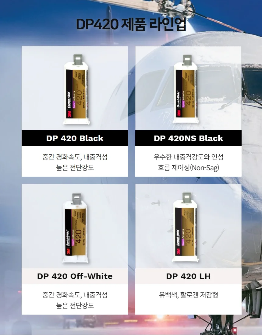 3M DP420 DP420NS 강력 에폭시 접착제 금속 통신장비 의료기 자동차 반도체센서 상세 이미지 4