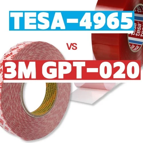 3M GPT-020 vs TESA 테사 4965 PET 200마이크론 양면테이프