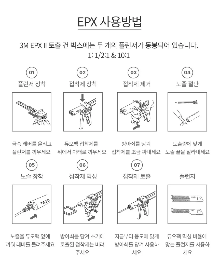 DP125 3MDP125 연질 고내열 금속 플라스틱 메탈 본딩 2액형 에폭시 접착제 상세 이미지 9